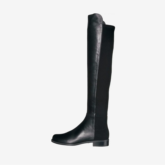 *New Stuart Weitzman the 5050 Boot / Black Leather Black Over-the-Knee Sz 8.5 - Picture 4 of 16